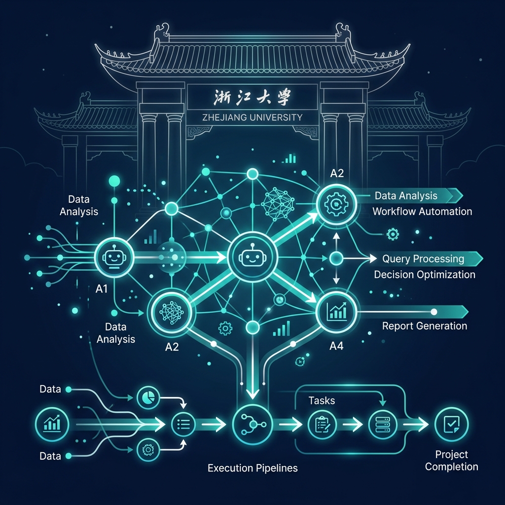 ZJUAANC AI Agent Seminar Hero Illustration